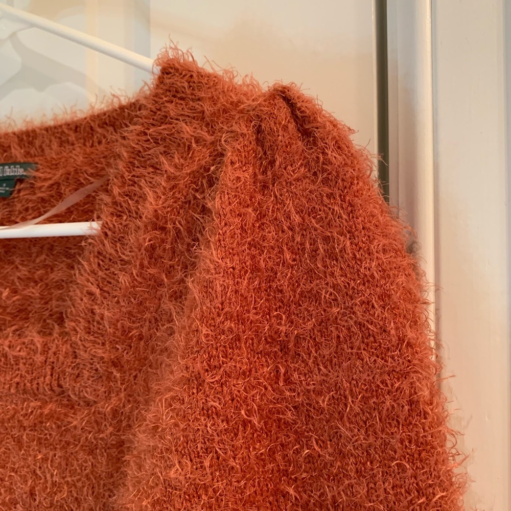 Wild Fable Fuzzy Cropped Sweater Rust Size Small - Picture 3 of 5